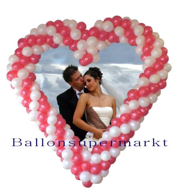 Dekoration zur Hochzeit: Herzen aus Luftballons