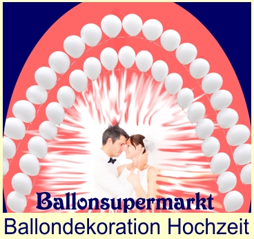 Ballondekoration Hochzeit, Dekorationen aus Luftballons zur Hochzeit