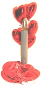 Maxi-Set 4A, 100 Herzluftballons aus Folie (Farbauswahl) mit Helium (BGS1MX8)